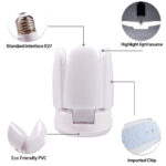 E27 Mini 28W Cool White Led Folding Light Bulb 2800lm - Image 6