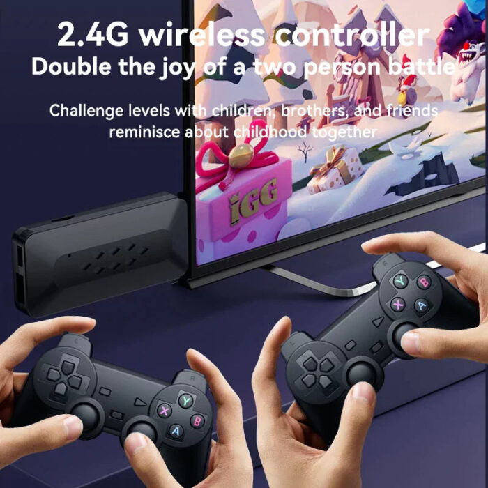 Plug & Play M33 4K Retro GameStick: 64GB, 33,000+ Games w/ Dual Wireless Controllers & 9 Emulators - Image 8