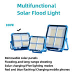 X8 Multifunctional Portable 1000W Solar LED Street Light High-Quality Rechargeable Off-Grid Private Lighting Solution - Image 7