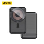 Aspor 10000mah A326 Digital Display Magnetic Wireless Power Bank With Foldable Holder Stand Fast Charging - Image 2