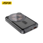 Aspor 10000mah A326 Digital Display Magnetic Wireless Power Bank With Foldable Holder Stand Fast Charging - Image 5