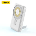Aspor 10000mah A326 Digital Display Magnetic Wireless Power Bank With Foldable Holder Stand Fast Charging - Image 6