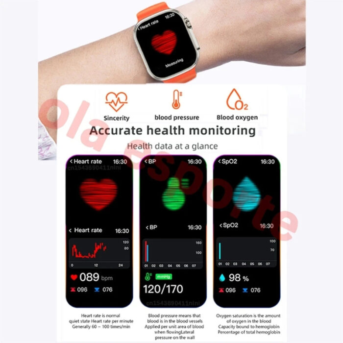 I8 Ultra Max 1.75 Inches HD Display Series 8 Bluetooth Call Smart Watch - Image 4
