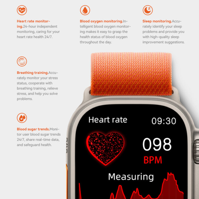 HW9 Ultra Max 2.2 Inch Amoled Screen Display Series 8 Smart Watch - Image 8