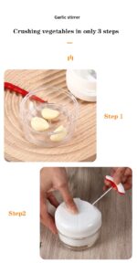 Mini Food Garlic Vegetable Grinder Chopper Multi-Function Manual Food Processor - Image 3