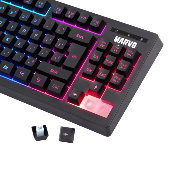 Marvo Scorpion K607 Membrane Gaming Keyboard With 3 RGB Lighting Effects - Image 2