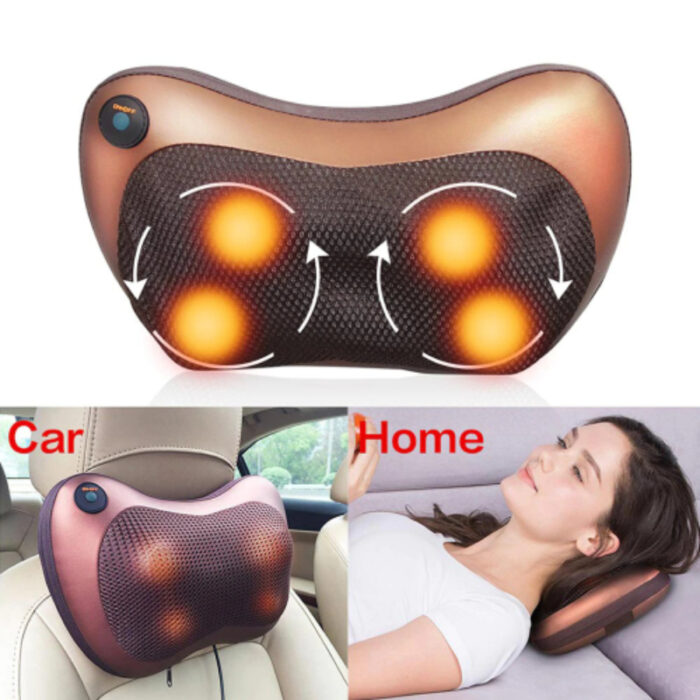 Multi-Function Electric Cervical Body Massage Pillow with Deep-Kneading Heated Massage Nodes - Image 2
