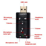 Pack Of 3 Mini External USB Sound Card 7.1 CH 3D Audio Adapter With 3.5mm Headset Jack For PC And Notebook - Image 3