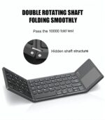 BT-033 Mini Folding Keyboard Touchpad Bluetooth 3.0 Wireless Keypad For Windows Android Ios - Image 4