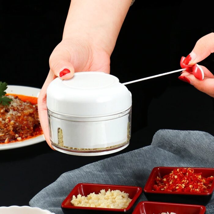 Mini Food Garlic Vegetable Grinder Chopper Multi-Function Manual Food Processor - Image 7