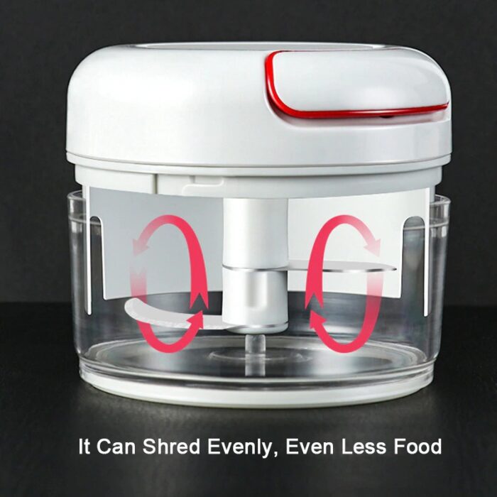 Mini Food Garlic Vegetable Grinder Chopper Multi-Function Manual Food Processor - Image 5