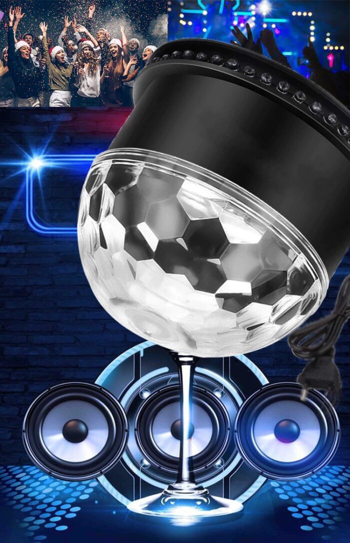 Sound Activated Auto Stage Lighting Effect LED Magic Ball Disco Lamp RGB 5W - Image 3