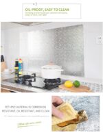 40 X 200cm Kitchen Oil-Proof Waterproof Stickers Aluminum Self Adhesive Wall Sticker - Image 5