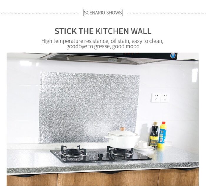40 X 200cm Kitchen Oil-Proof Waterproof Stickers Aluminum Self Adhesive Wall Sticker - Image 9