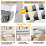 4-in-1 Multi-Purpose Wall-Mounted Kitchen Organizer Shelf with Foil Dispenser - Image 6