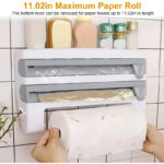 4-in-1 Multi-Purpose Wall-Mounted Kitchen Organizer Shelf with Foil Dispenser - Image 5