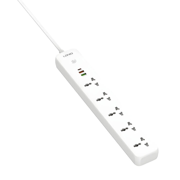 LDNIO SC5319 Power Strip 2500W Multi-Socket Extension With 5 AC Outlets And 3 USB Ports - Image 5