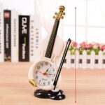 Creative Table Clock Student Violin Home Decor Fiddle Quartz Alarm Clock - Image 9