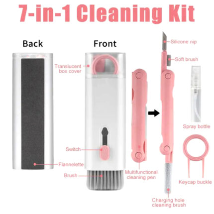 Mini Portable Multi-Functional 7 In 1 Keyboard Cleaning Kit , Mobile, Earbuds