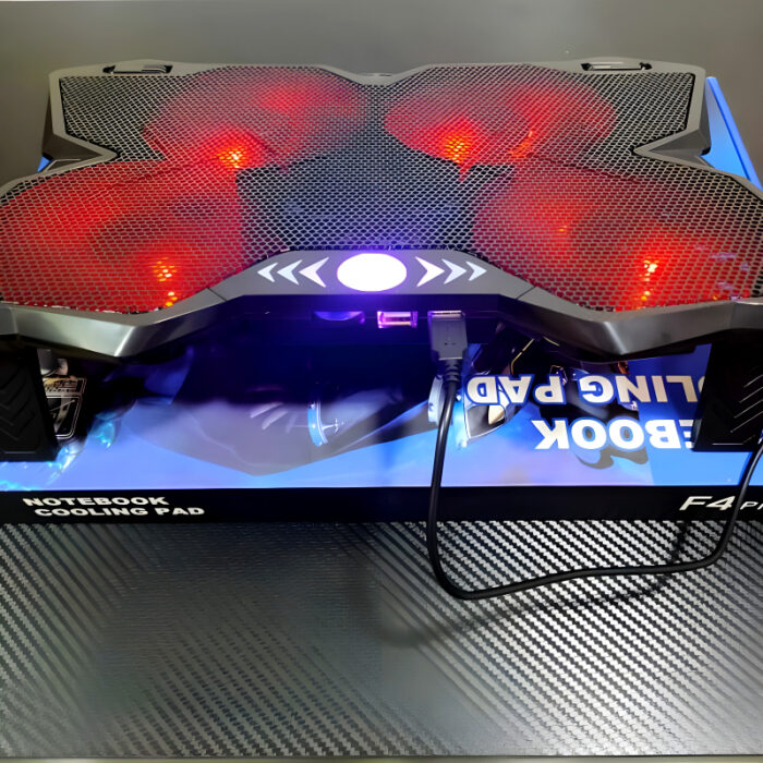 F4 Plus Notebook Cooling Pad Ultimate Cooling Power With Silent Operation And Vibrant LED Effects - Image 3