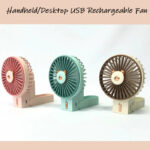 DD 5608 Mini Cute Foldable Handheld Desktop USB Fan With Lightning Function