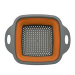 Foldable Silicone Square Drain Basket Collapsible Kitchen Organizer Fruit Vegetable Strainers - Image 5