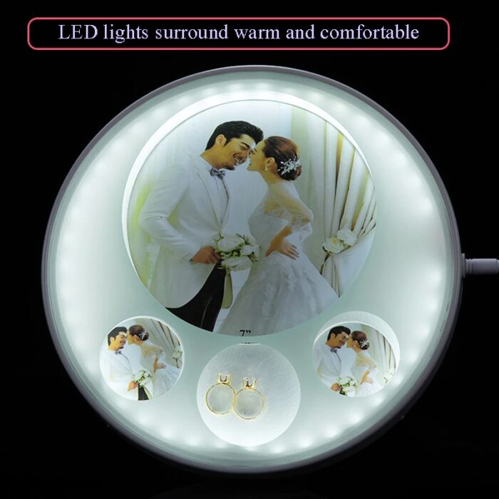European Acrylic Photo Frame 7 Inch Photo Wall Photo Room Home Decoration With Light - Image 3