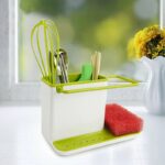 3 In 1 Sink Tidy Cleaning Caddy Bath Perfect Base Kitchen Brush Sponge Sink Draining Towel Rack - Image 8