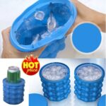 Lattices Silicone Ice Bucket Ice Cooler Cube Maker Cabinet Space Saving Kitchen Tool - Image 3