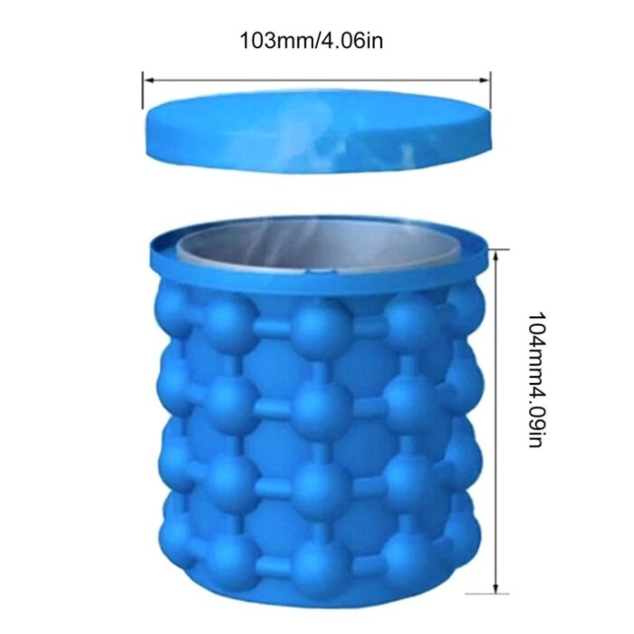 Lattices Silicone Ice Bucket Ice Cooler Cube Maker Cabinet Space Saving Kitchen Tool - Image 4