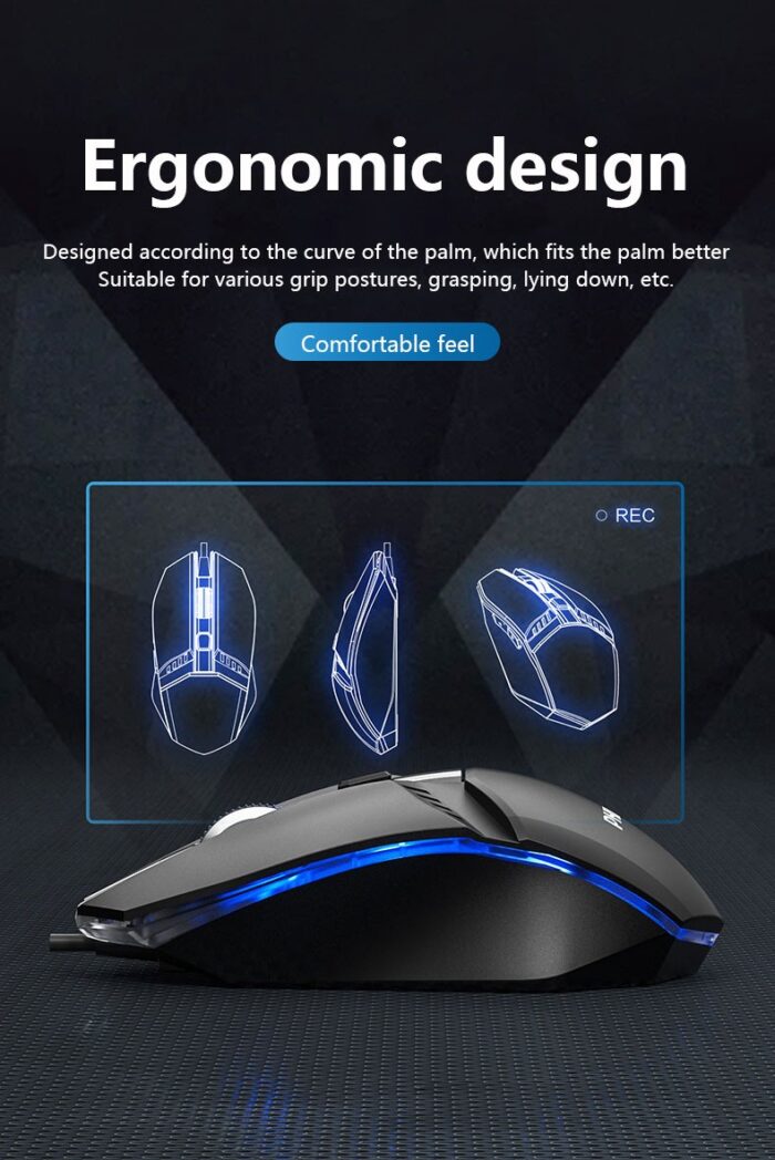 G401 Notebook Desktop Computer Wired Mouse USB Luminous Game Mouse - Image 8