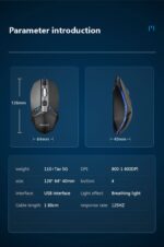 G401 Notebook Desktop Computer Wired Mouse USB Luminous Game Mouse - Image 4