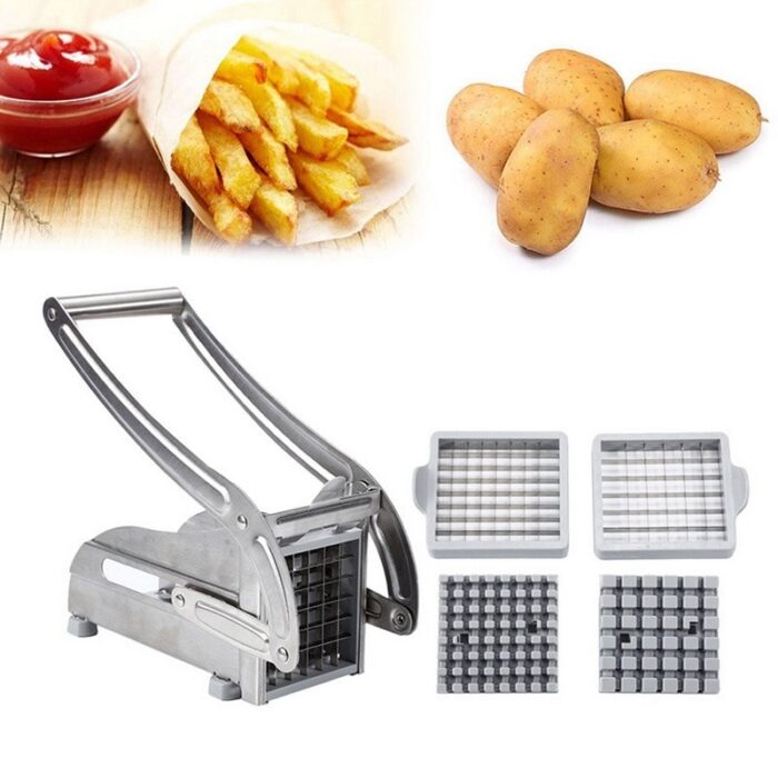 Stainless Steel French Fries Potato Cutter Slicer Potato Chips Making Machine - Image 3