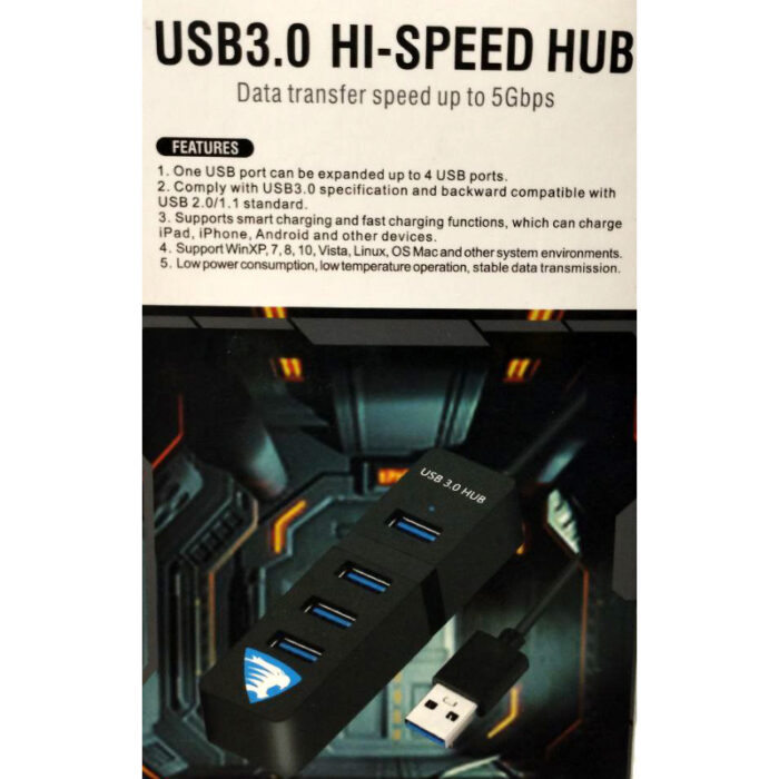 4 Ports USB 3.0 Hi-Speed Hub With Data Transmission Up To 5Gbps - Image 2