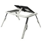 Multi-Function Folding Laptop Desk Table Laptop Stand Holder With 2 USB Cooling Fans Mouse Pad For Bed - Image 3