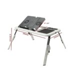 Multi-Function Folding Laptop Desk Table Laptop Stand Holder With 2 USB Cooling Fans Mouse Pad For Bed - Image 4