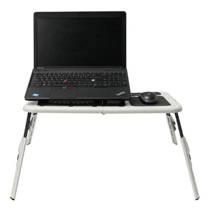 Multi-Function Folding Laptop Desk Table Laptop Stand Holder With 2 USB Cooling Fans Mouse Pad For Bed - Image 2