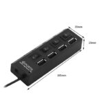 High Speed 4 Port USB 2.0 External Multi Expansion Hub With Switch - Image 3