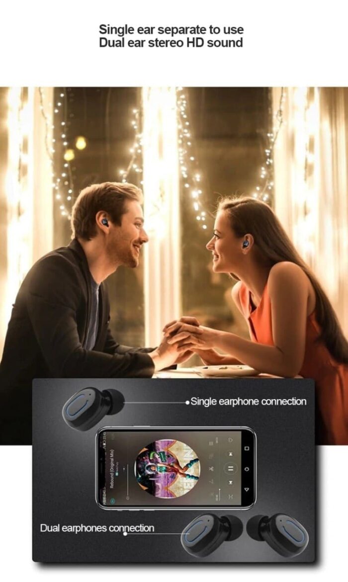 T18S Wireless Earbuds Bluetooth 5.0 TWS Mini Headset Stereo Earphones Android ISO - Image 7