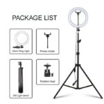 Selfie Ring Light With Stand 26cm/10inch Studio Light Dimmable 3 Modes Photography Lighting - Image 5
