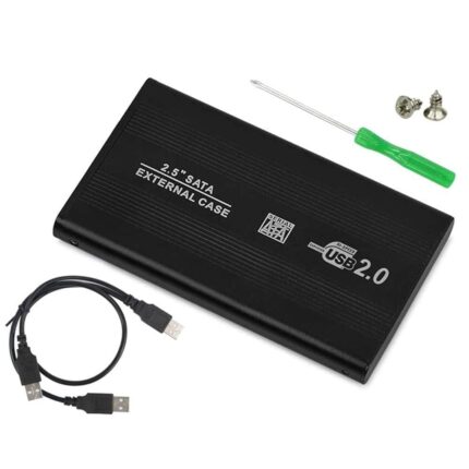 2.5 Inch HDD External Enclosure Case Metal External Storage Box For Sata To USB 2.0 With USB Cable