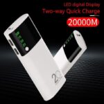 20000mah Powerbank LED Lighting Display External Battery Portable Charger