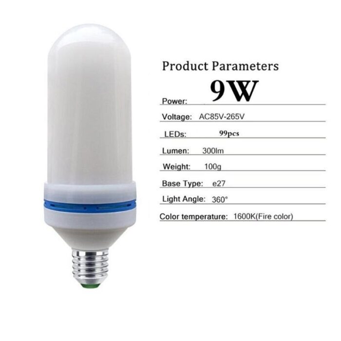 Flame Lamp E27 LED Fire Effect Bulb Home Decoration Night Light - Image 2