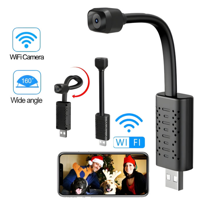 Portable V380 Pro 2MP 1080P HD USB Surveillance Camera With Rotatable Gnoose Neck, Motion Detection (WiFi & Hotspot) - Image 1