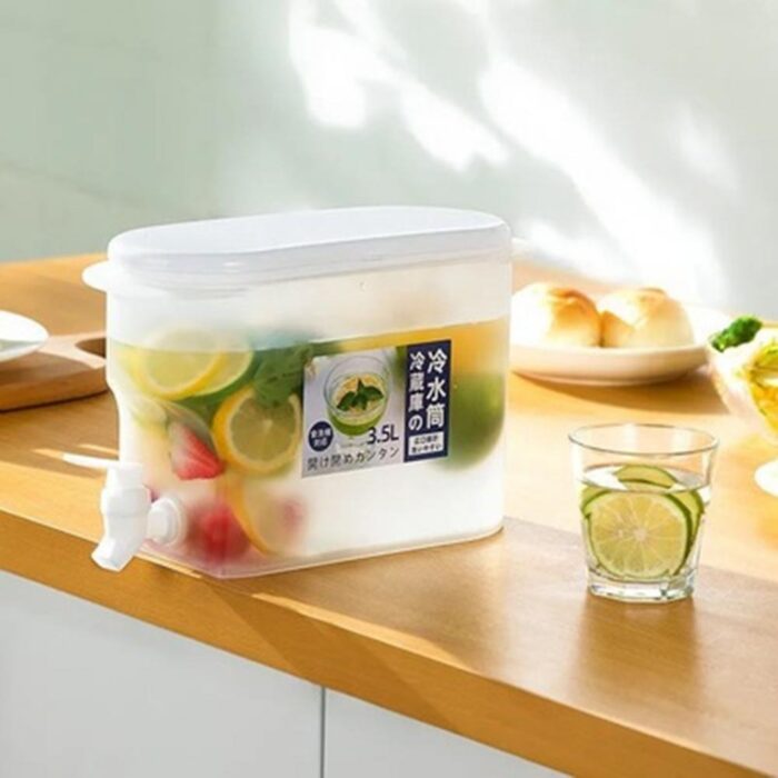3.5L Water Jug With Faucet Lemon Juice Jug Kitchen Drinkware Kettle Pot Heat Resistant - Image 8