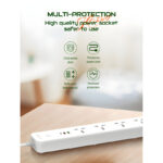 LDNIO SC5319 Power Strip 2500W Multi-Socket Extension With 5 AC Outlets And 3 USB Ports - Image 2