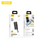Aspor A351/A352 5000mAh Mini Pocket Power Bank PD 20W Fast Charging With Digital Display, Mobile Holder, IPhone & Type C Support - Image 12