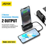 Aspor A351/A352 5000mAh Mini Pocket Power Bank PD 20W Fast Charging With Digital Display, Mobile Holder, IPhone & Type C Support - Image 5