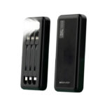 Sovo X17 10000mAh Capacity Power Bank With Built-In 3 Cables And LED Flashlight - Image 2