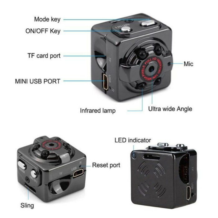 SQ8 High Quality Mini Full HD 1080P Night Vision Hidden Camera - Image 7